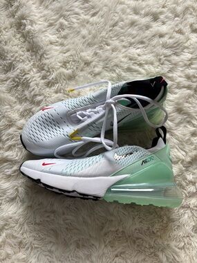 Nike White And Mint Green Air Max 270 Sneakers